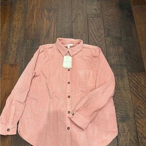 Garnet Hill Pink Corduroy Shirt